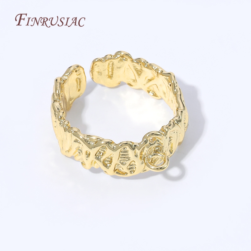Gold Plated Ring - Base de anillo ajustable chapada en