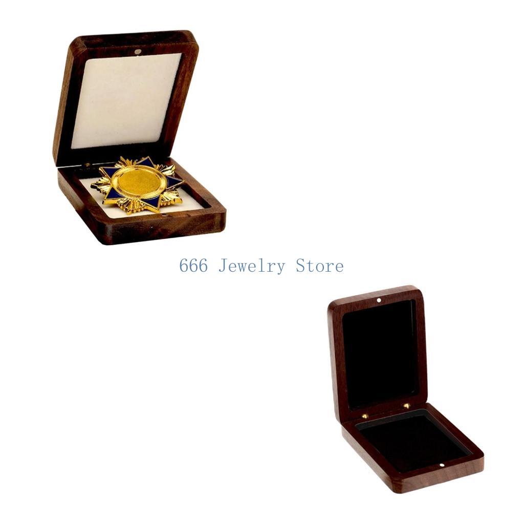 Collectors Coins Jewelry & Watches Of Smithtown Reviews - F2TD Portatarjetas madera, contenedor almacenamiento medallas