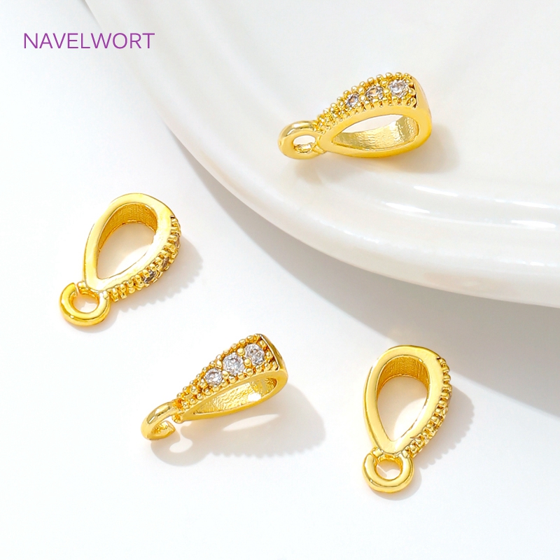 Gold Plated Ring - Colgante de circón chapado en oro