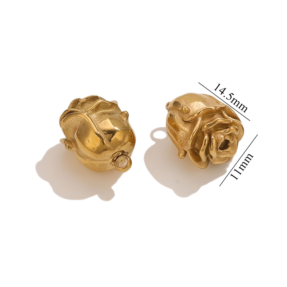 Rose Gold Bracelet - Abalorio rosa chapado en oro de