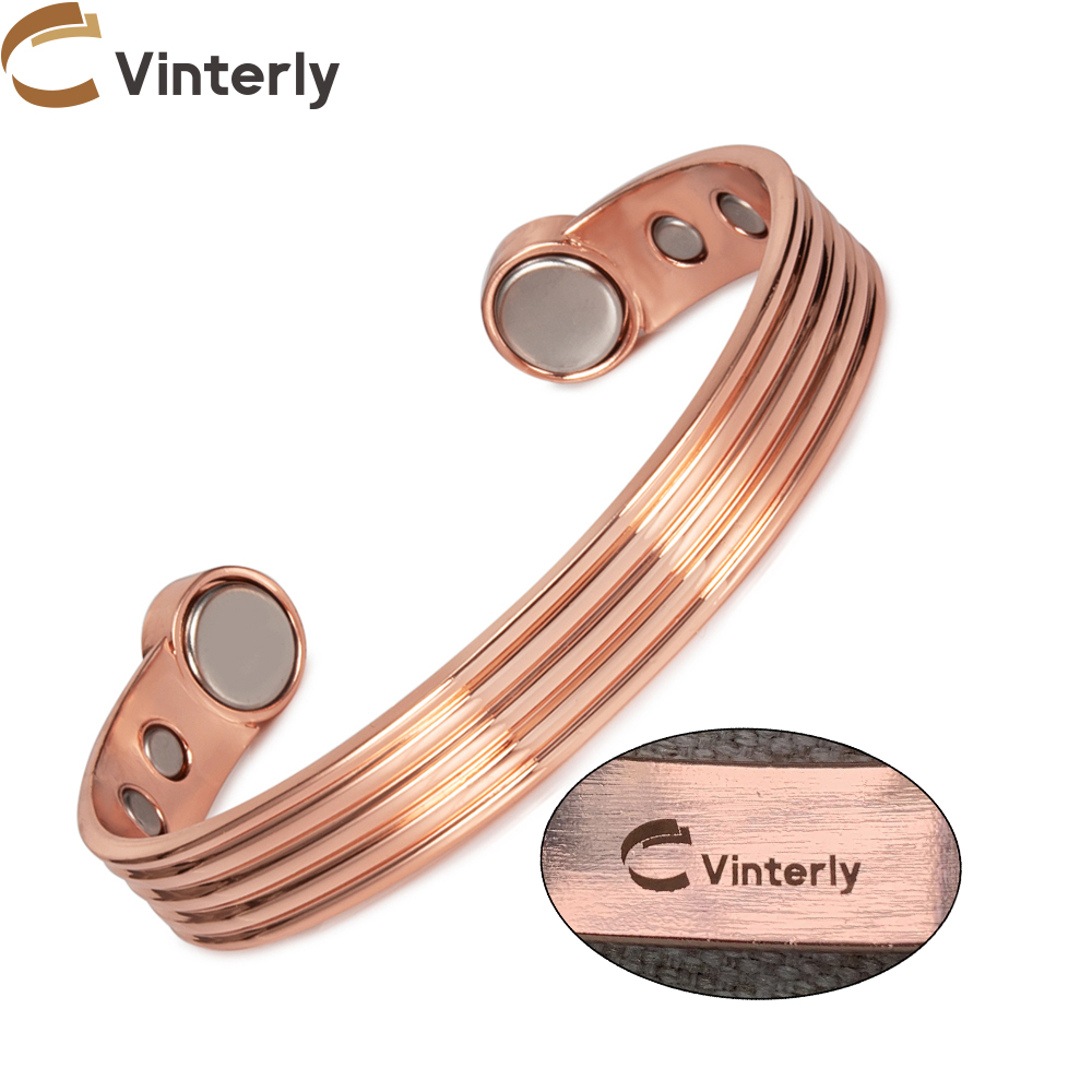 Rose Gold Bracelet - Pulseras de cobre puro personalizadas para