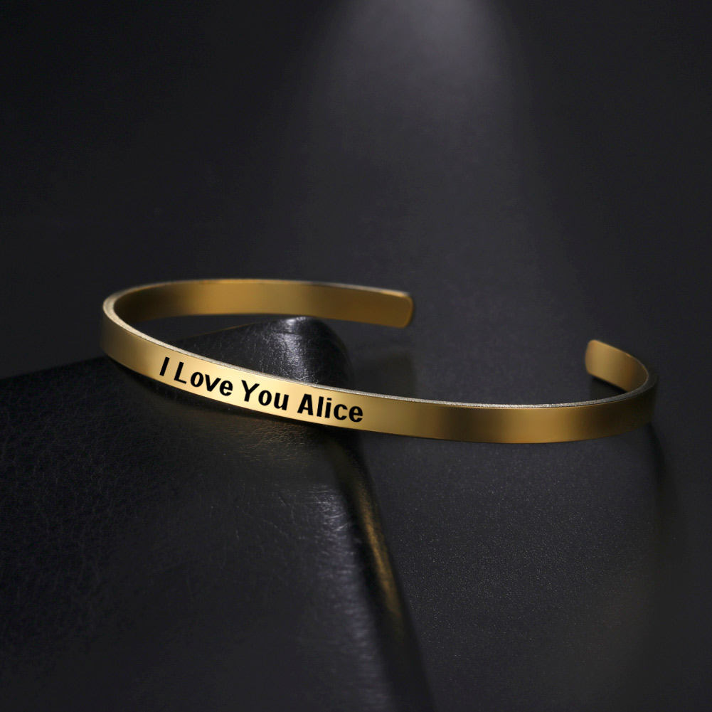 Rose Gold Bracelet - Brazalete con nombre, pulsera personalizada, regalo