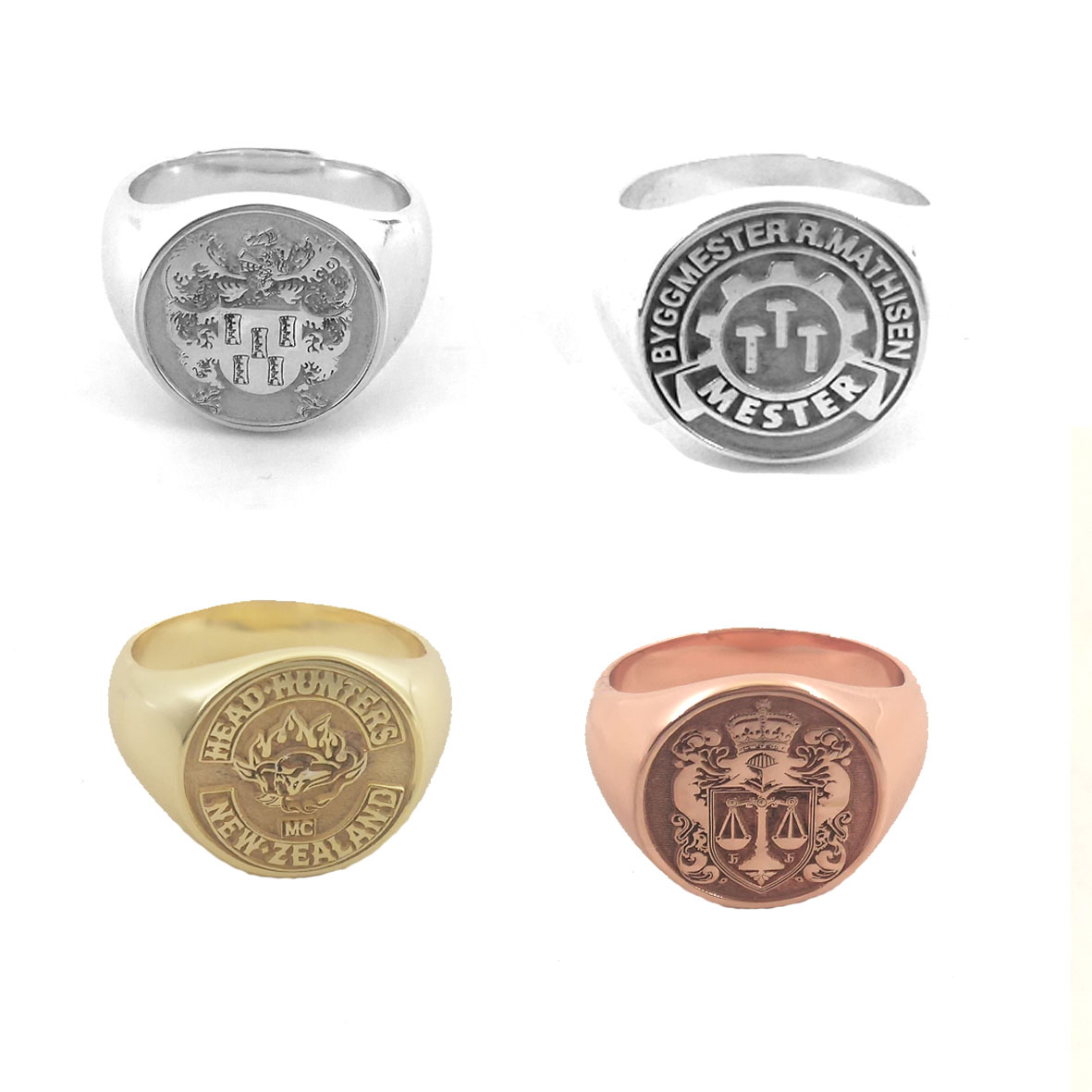 Anillo superior redondo grabad - Mens Signet Ring reseña y precio