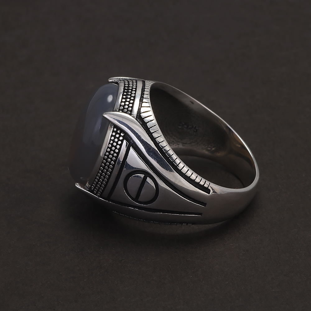 Anillo de plata de ley S925 co - Mens Signet Ring reseña y precio