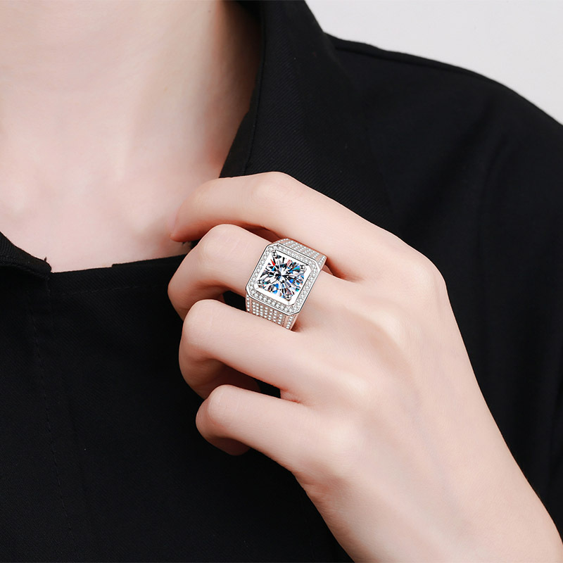 Anillo de Sello Cuadrado de Mo - Mens Signet Ring reseña y precio