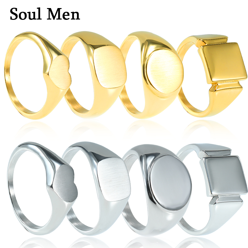Soul Men Anillos de acero de t - Mens Signet Ring reseña y precio