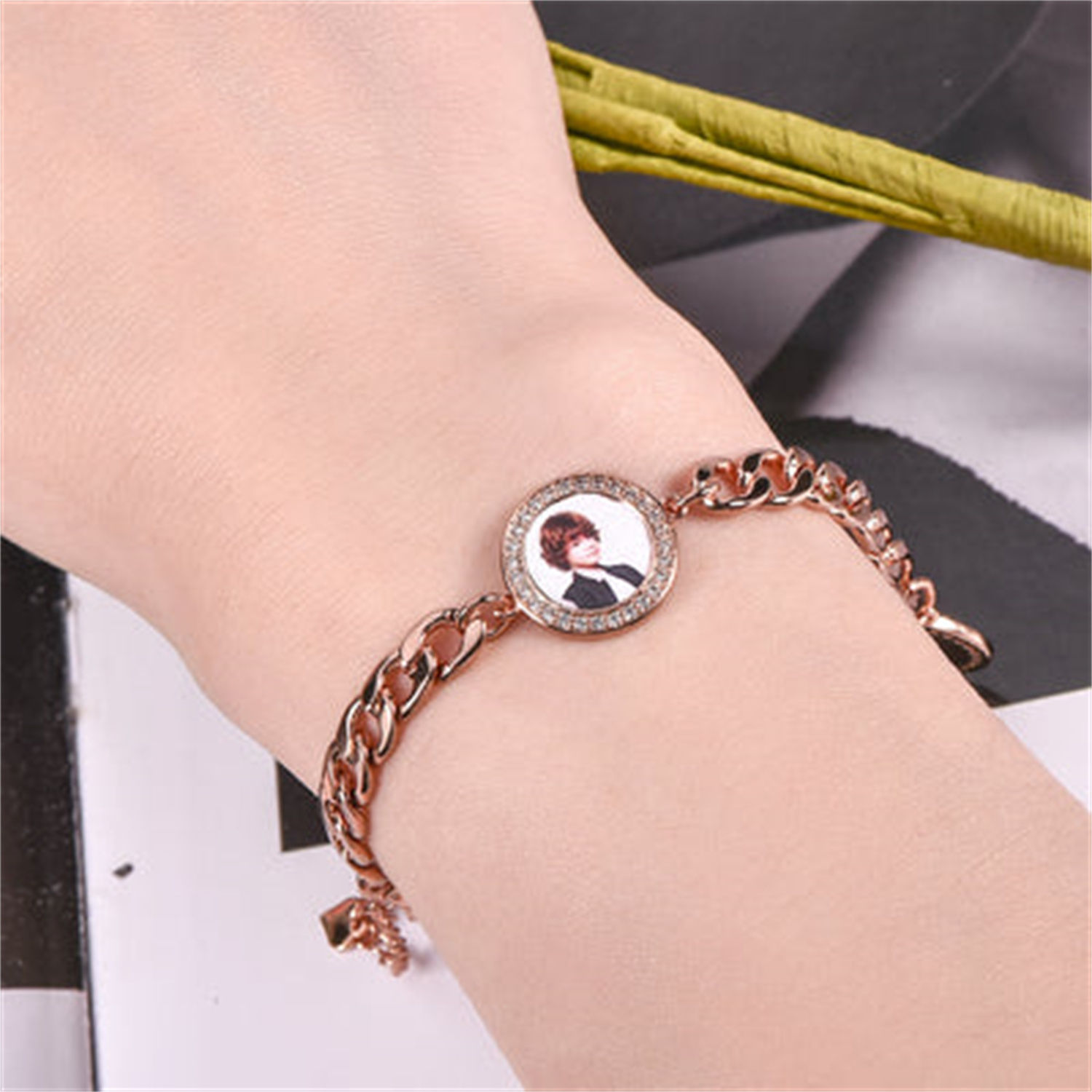 Pulsera de cadena cubana perso - Rose Gold Bracelet reseña y precio