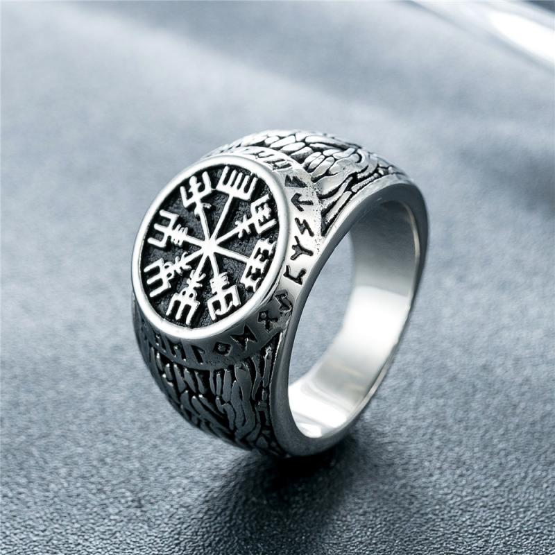 Anillos de runa vikinga Vintag - Mens Signet Ring reseña y precio