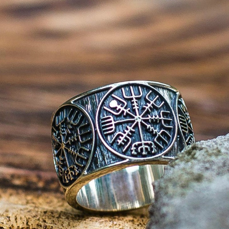 Anillos de runa vikinga Vintag - Mens Signet Ring reseña y precio