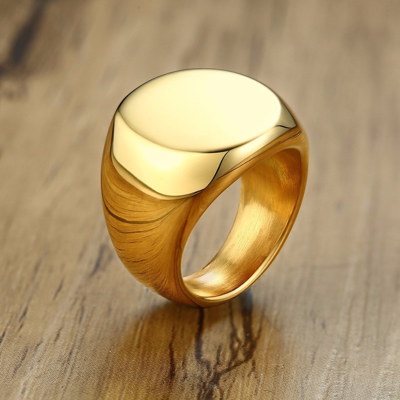 Anillo de signo redondo de ace - Mens Signet Ring reseña y precio