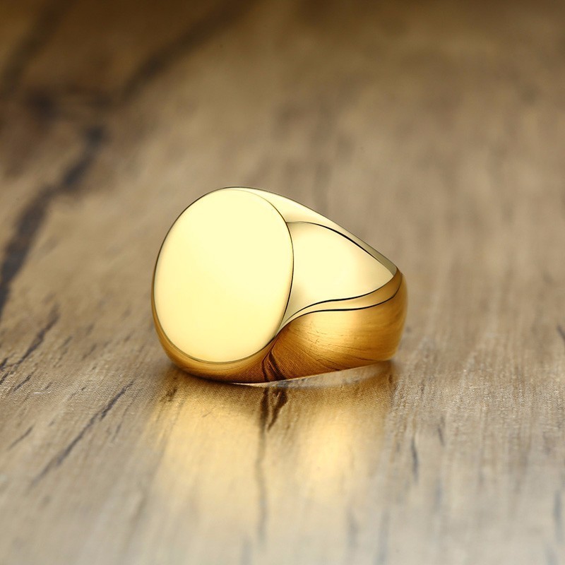 Anillo de signo redondo de ace - Mens Signet Ring reseña y precio