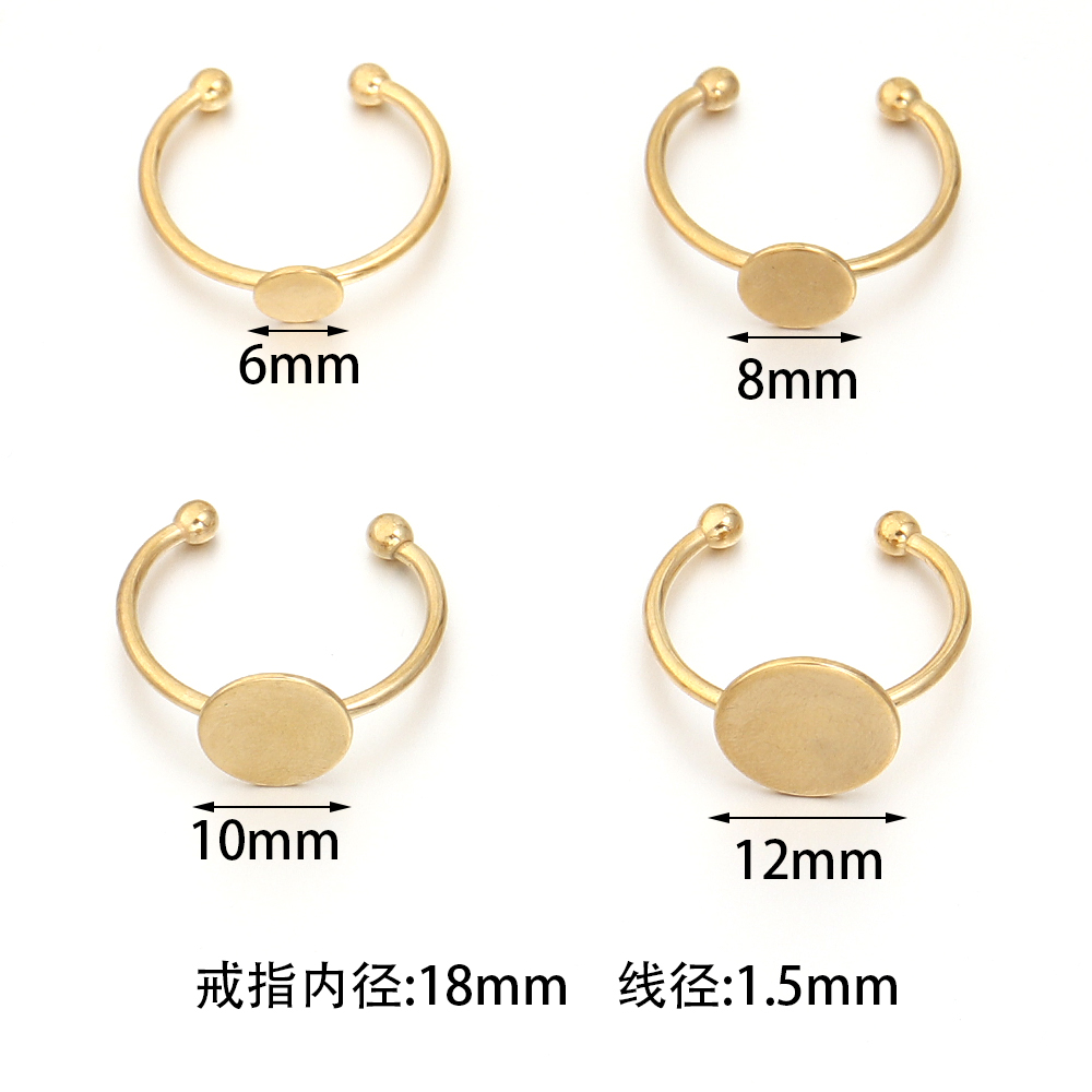 5 piezas / lote de acero inoxi - Gold Plated Ring reseña y precio