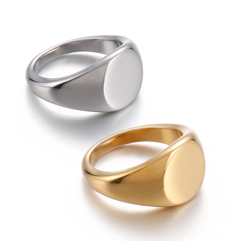 Anillo de sello Anillo de acer - Mens Signet Ring reseña y precio