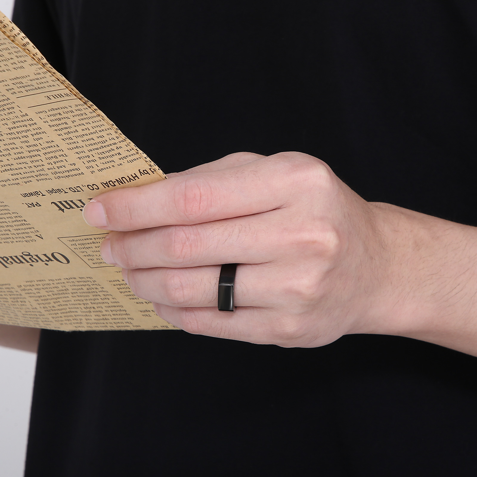 Anillo de sello Anillo de acer - Mens Signet Ring reseña y precio