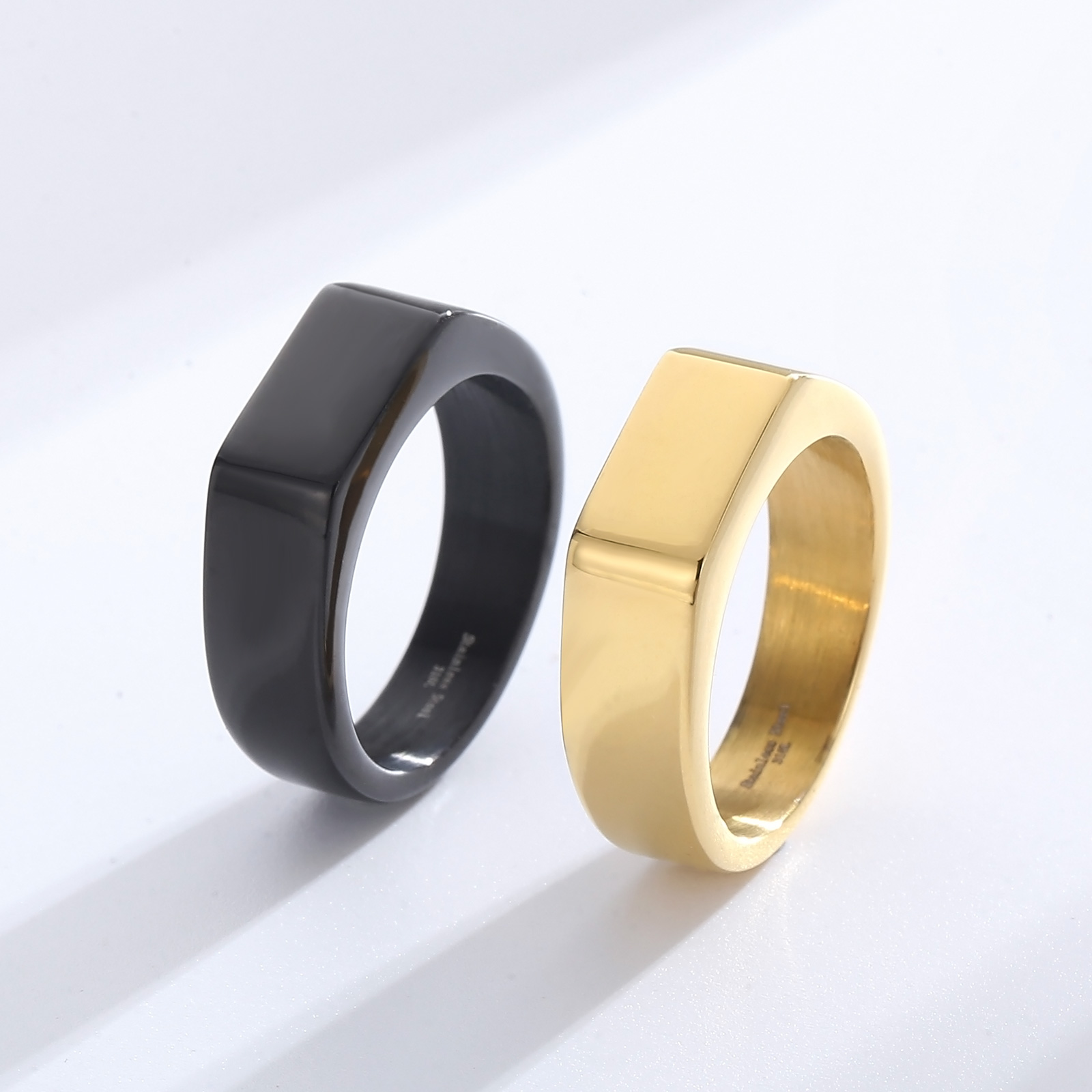 Anillo de sello Anillo de acer - Mens Signet Ring reseña y precio