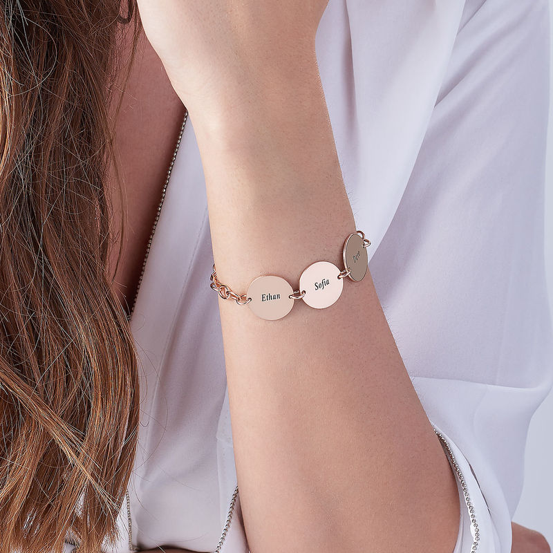 Pulsera con nombre grabado Cha - Rose Gold Bracelet reseña y precio