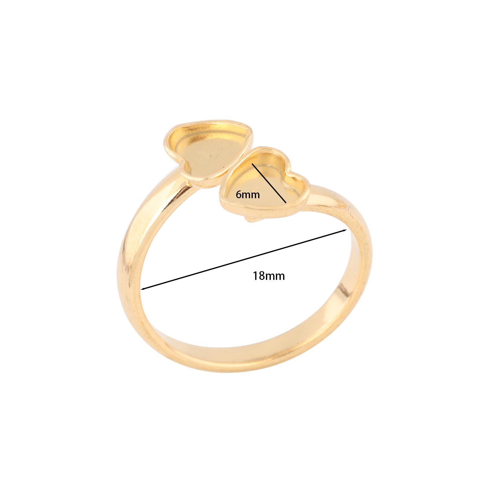 10 Uds. De acero inoxidable ch - Gold Plated Ring reseña y precio